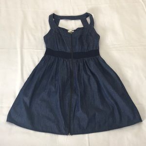 Beautiful Jean Dress with Keyhole Back and Zipper